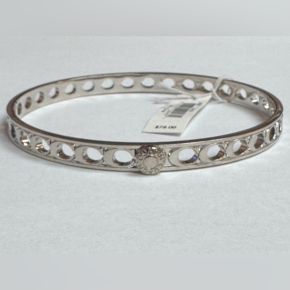 VINTAGE Coach Signature C Pierced Bangle Bracelet BRAND NEW WITH TAG